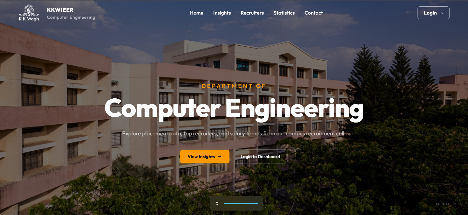 Computer Department Activity Monitoring and Placement Analytics Portal
